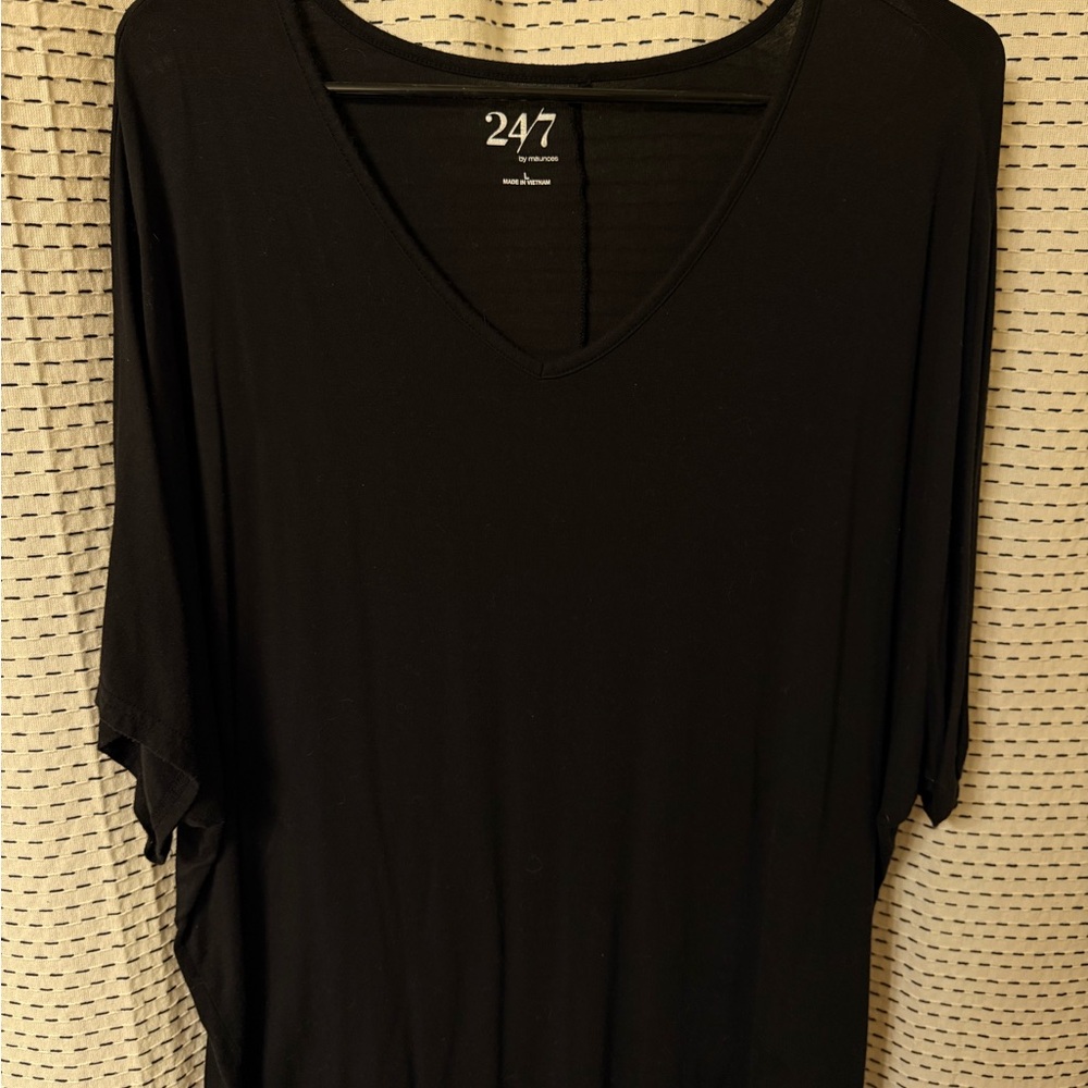 Maurices 24/7 Women's Black V-Neck Top